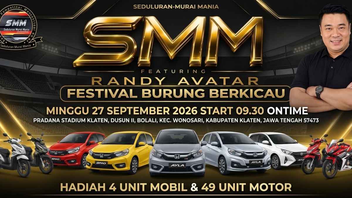 SMM Featuring Randy Avatar: Festival Burung Berkicau Spektakuler Siap Guncang Pradana Stadium Klaten