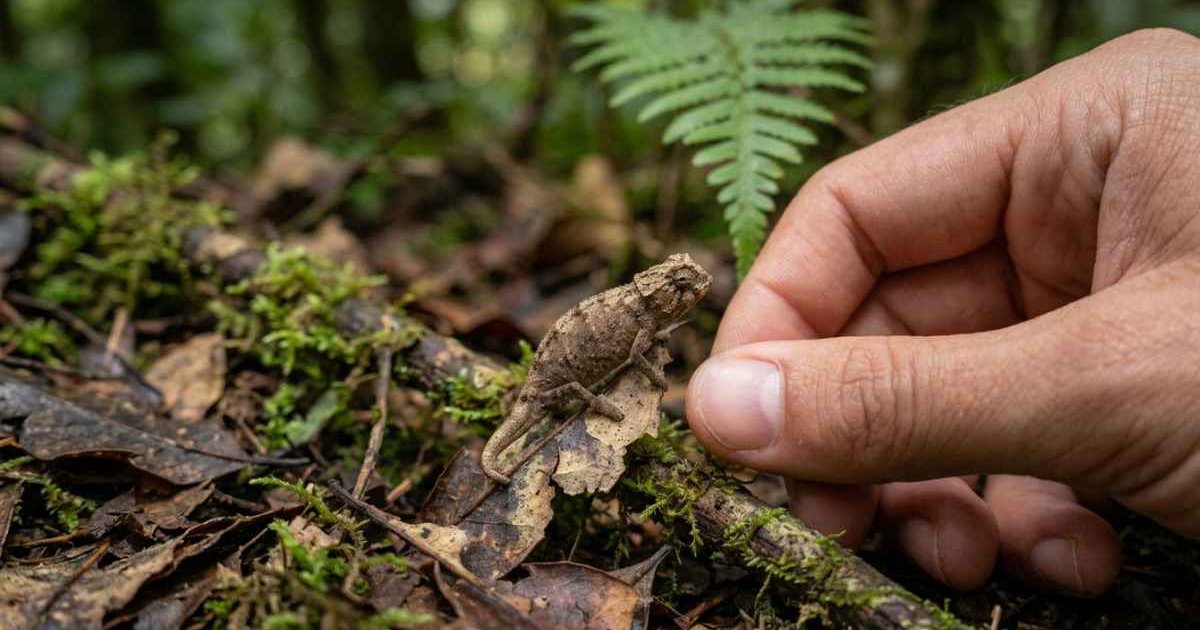 Nano-Chameleon (Brookesia nana)